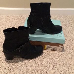 Black Leather Booties